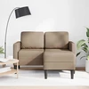 Dvivietė sofa su šezlongu, L formos, kapučino spalvos, 125 cm, dirbtinė oda
