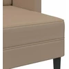 Dvivietė sofa su šezlongu, L formos, kapučino spalvos, 125 cm, dirbtinė oda