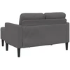 Dvivietė sofa su šezlongu, L formos, pilka, 125 cm, dirbtinė oda
