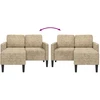 Dvivietė sofa su šezlongu, L formos, šviesiai pilka, 125 cm, dirbtinė oda