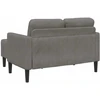 Dvivietė sofa su šezlongu, L formos, šviesiai pilka, 125 cm, linas