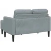 Dvivietė sofa su šezlongu, L formos, šviesiai pilka, 125 cm, audinys