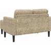 Dvivietė sofa su šezlongu, L formos, šviesiai pilka, 125 cm, dirbtinė oda