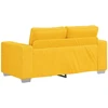 Dvivietė sofa, šviesiai geltona, 160x77x82 cm, velvetas, audinys