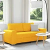 Dvivietė sofa, šviesiai geltona, 180x77x82 cm, velvetas, audinys