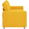 Dvivietė sofa, šviesiai geltona, 180x77x82 cm, velvetas, audinys