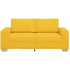 Dvivietė sofa, šviesiai geltona, 180x77x82 cm, velvetas, audinys