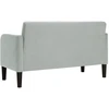 Dvivietė sofa, šviesiai pilka, 109 cm, aksomas
