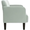 Dvivietė sofa, šviesiai pilka, 109 cm, aksomas