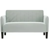 Dvivietė sofa, šviesiai pilka, 109 cm, aksomas