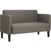 Dvivietė sofa, šviesiai pilka, 109 cm, velvetas, audinys