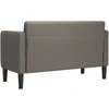 Dvivietė sofa, šviesiai pilka, 109 cm, velvetas, audinys