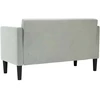 Dvivietė sofa, šviesiai pilka, 111 cm, aksomas