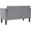 Dvivietė sofa, šviesiai pilka, 111 cm, audinys