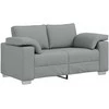 Dvivietė sofa Šviesiai pilka 160 cm audinys