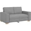 Dvivietė sofa, šviesiai pilka, 160x78x84 cm, audinys