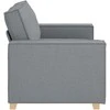 Dvivietė sofa, šviesiai pilka, 160x78x84 cm, audinys