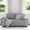 Dvivietė sofa, šviesiai pilka, 160x77x82 cm, audinys