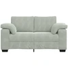Dvivietė sofa, šviesiai pilka, 160x77x82 cm, aksomas