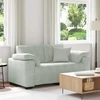 Dvivietė sofa, šviesiai pilka, 160x77x82 cm, aksomas