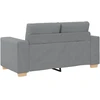 Dvivietė sofa, šviesiai pilka, 160x77x82 cm, audinys
