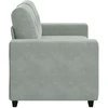Dvivietė sofa, šviesiai pilka, 160x77x82 cm, aksomas