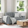 Dvivietė sofa, šviesiai pilka, 160x77x82 cm, audinys