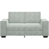 Dvivietė sofa, šviesiai pilka, 160x78x84 cm, aksomas