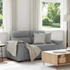 Dvivietė sofa, šviesiai pilka, 160x81x84 cm, audinys