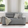 Dvivietė sofa, šviesiai pilka, 160x81x84 cm, audinys