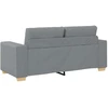 Dvivietė sofa, šviesiai pilka, 180x77x82 cm, audinys