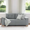 Dvivietė sofa, šviesiai pilka, 180x77x82 cm, audinys