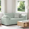 Dvivietė sofa, šviesiai pilka, 180x77x82 cm, aksomas