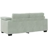 Dvivietė sofa, šviesiai pilka, 180x77x82 cm, aksomas