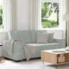 Dvivietė sofa, šviesiai pilka, 180x78x84 cm, aksomas