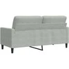 Dvivietė sofa, šviesiai pilkos spalvos, 140cm, aksomas