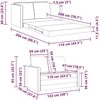 Sofa lova Šviesiai žalia 204 x 122 x 60 cm Aksomas