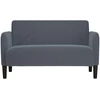 Dvivietė sofa, tamsiai pilka, 109 cm, aksomas