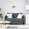 Dvivietė sofa, tamsiai pilka, 109 cm, aksomas