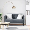 Dvivietė sofa, tamsiai pilka, 111 cm, aksomas