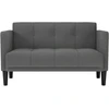 Dvivietė sofa, tamsiai pilka, 111 cm, audinys