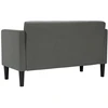 Dvivietė sofa, tamsiai pilka, 111 cm, audinys
