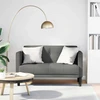 Dvivietė sofa, tamsiai pilka, 111 cm, audinys