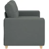 Dvivietė sofa, tamsiai pilka, 160x77x82 cm, audinys