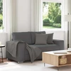 Dvivietė sofa, tamsiai pilka, 160x77x82 cm, velvetas, audinys