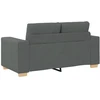 Dvivietė sofa, tamsiai pilka, 160x77x82 cm, audinys