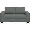 Dvivietė sofa, tamsiai pilka, 160x77x82 cm, audinys