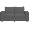 Dvivietė sofa, tamsiai pilka, 160x77x82 cm, velvetas, audinys