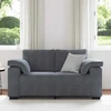 Dvivietė sofa, tamsiai pilka, 160x77x82 cm, aksomas