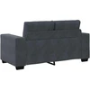 Dvivietė sofa, tamsiai pilka, 160x77x82 cm, aksomas